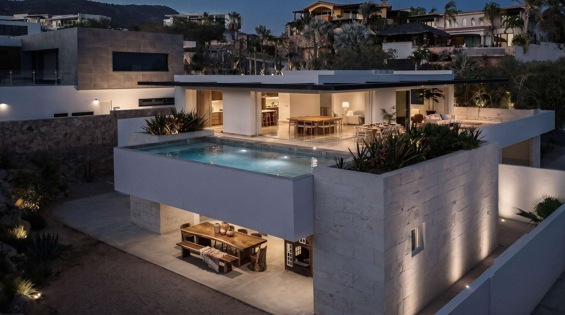 Four Seasons Cabo Palmilla Estates Nestled within the prestigious Palmilla community, this stunning 5-bedroom home offers the perfect blend of luxury and family-friendly comfort. Overlooking the pristine Arroyo 7 fairway of the renowned Palmilla golf course, the property boasts breathtaking ocean and golf course for sale