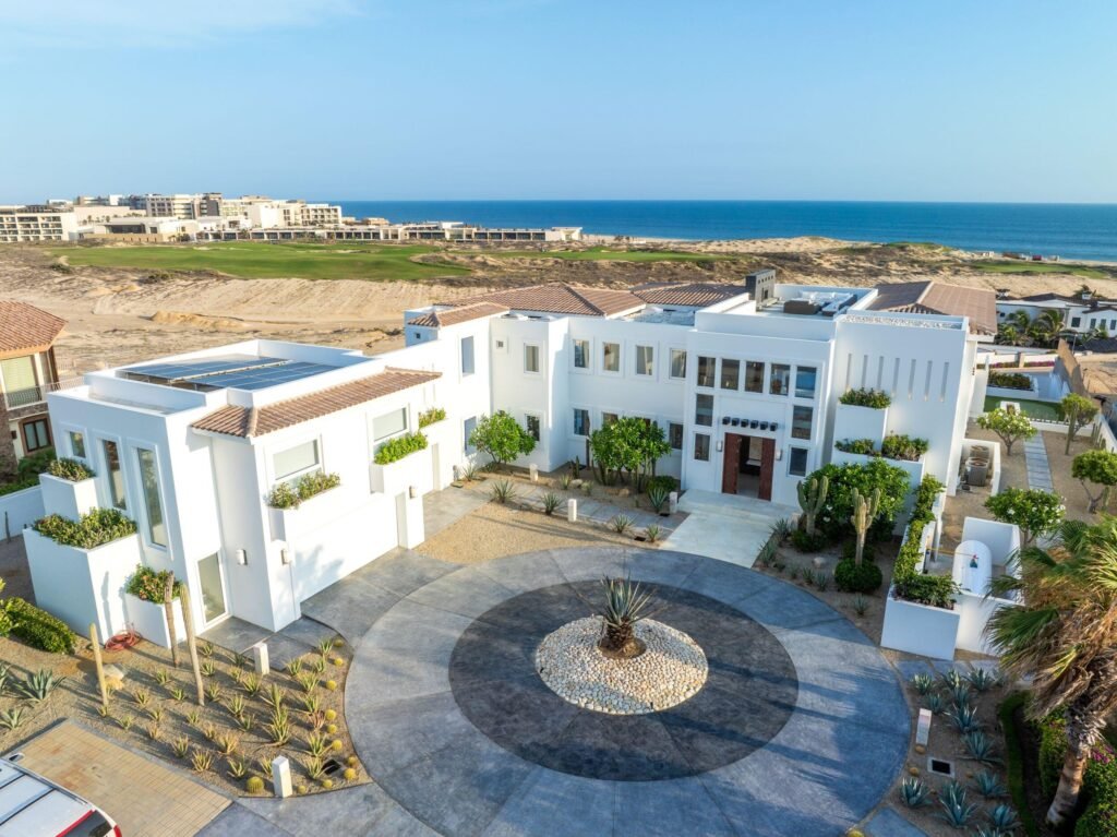 Four Seasons Cabo Beach Estates Luz de Diamante is perfectly situated just a short walk from the beach and nestled within the prestigious Diamante community positioned between the 5th and 16th holes of the Dunes Course designed by Davis Love III. Spanning approximately 20,000 sqft, this magnificent residence, built in 2017, seamlessly blends modern design with Mexican accents. The estate boasts four spacious master bedrooms, each providing stunning ocean – Beach Estates, Pacific, BS