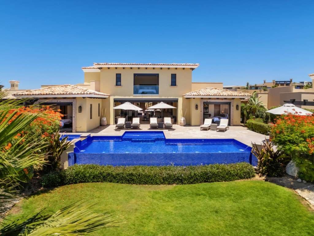 Four Seasons Cabo Golf Villas Overlooking the Tiger Woods designed Oasis 12-hole Short Course within Diamante Cabo San Lucas, this unique six-bedroom, six-bathroom contemporary hacienda-style residence offers a seamless blend of comfort, design, and natural surroundings.Upon entry, a private central courtyard welcomes you, with bedrooms thoughtfully arranged around it, creating both privacy and a strong sense of connection. The home flows naturally into an open-concept great room, where the kitchen, dining, and living areas come together around a warm fireplace, all opening onto a covered terrace.Designed to embrace Cabo's – Diamante, Golf Villa 47, Pacific, Pacific, BS