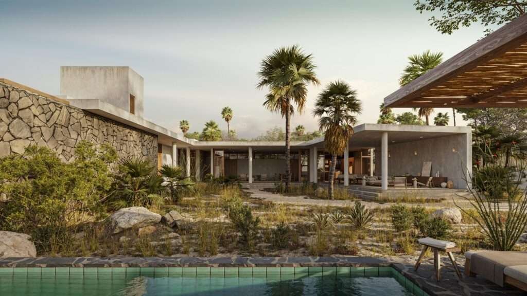 Four Seasons Cabo Park Hyatt Villa Mariposa is a stunning three-bedroom oceanfront retreat designed for those seeking privacy, tranquility, and timeless Baja elegance. Showcasing classic Hacienda-style architecture, the villa features rich wood furnishings, warm finishes, and tasteful pops of color that create an inviting and sophisticated atmosphere throughout.Wake up to the soothing sound of the waves and spend your days enjoying the private pool and hot tub overlooking the Sea of Cortez. The expansive terrace provides the perfect setting for al fresco dining, sunset cocktails, or simply relaxing while watching whales pass by during the season.The gourmet kitchen is equipped with high-end appliances and complemented by a charming breakfast nook. See more... The open-concept living and dining areas seamlessly connect to the spacious terrace, maximizing indoor-outdoor living and capturing breathtaking ocean – Entre Patios-La Huerta # 3, Pacific, Pacific, BS