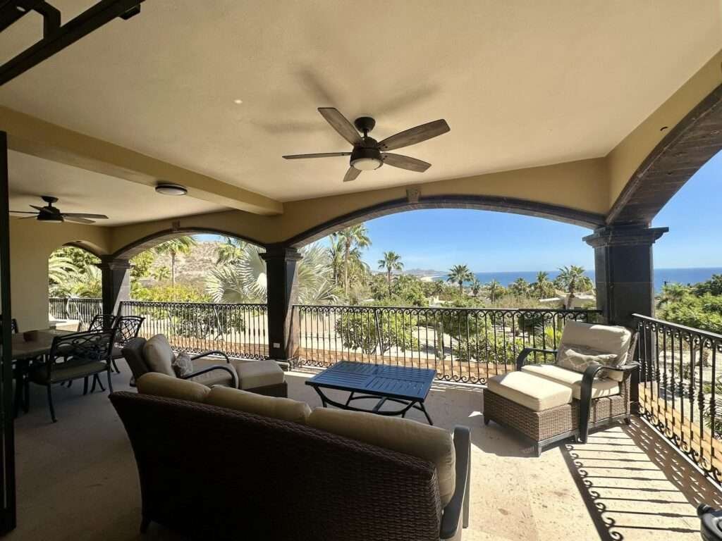 Four Seasons Cabo Park Hyatt Villa Mariposa is a stunning three-bedroom oceanfront retreat designed for those seeking privacy, tranquility, and timeless Baja elegance. Showcasing classic Hacienda-style architecture, the villa features rich wood furnishings, warm finishes, and tasteful pops of color that create an inviting and sophisticated atmosphere throughout.Wake up to the soothing sound of the waves and spend your days enjoying the private pool and hot tub overlooking the Sea of Cortez. The expansive terrace provides the perfect setting for al fresco dining, sunset cocktails, or simply relaxing while watching whales pass by during the season.The gourmet kitchen is equipped with high-end appliances and complemented by a charming breakfast nook. See more... The open-concept living and dining areas seamlessly connect to the spacious terrace, maximizing indoor-outdoor living and capturing breathtaking ocean – Gringo Hills Compound, San Jose del Cabo, San Jose del Cabo, BS