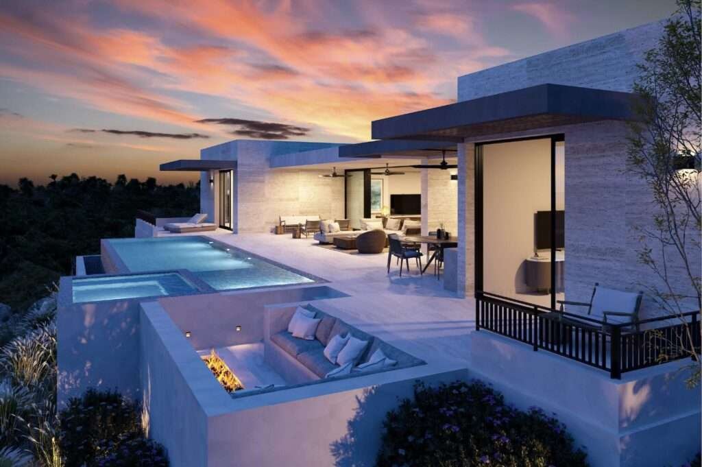 Four Seasons Cabo Section 18- Horizontes Custom Home with Top Brands:White Oak Flame Carpentry.Aluminum Frame Hurricane Proof Insulated Windows with built-in Shutters.Duravit (German).DORNBRACHT Fixtures (German).M-Code Bath Fixtures (UK).Buster & Punch Door Hardware (UK).Flos Custom Lighting (Italian).CRESTON Automated Light, Audio & Video Control.Mitsubishi TVRA Units.BINOVA (Italian) Custom Kitchen with SubZero and Wolf Appliances.Water UV System by BWT (German).CISCO WiFi System.Water Heating by RINAHI.PENTA AIR Pool & Spa System.Weatherproof Fire Pit. – La Loma, San Jose Corridor, BS
