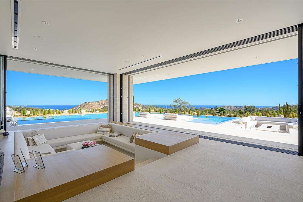Four Seasons Cabo Beach Estates Luz de Diamante is perfectly situated just a short walk from the beach and nestled within the prestigious Diamante community positioned between the 5th and 16th holes of the Dunes Course designed by Davis Love III. Spanning approximately 20,000 sqft, this magnificent residence, built in 2017, seamlessly blends modern design with Mexican accents. The estate boasts four spacious master bedrooms, each providing stunning ocean for sale