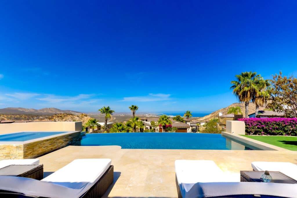 Four Seasons Cabo Section 4- Las Canadas Discover refined indoor-outdoor living at Cañada 9, set within Querencia, San Jose del Cabo's premier private golf community. Soaring beamed ceilings, walls of pocket glass, and luminous marble floors define an open great room that flows effortlessly to the terrace, infinity-edge pool, and stone-clad water feature -- all framed by panoramic Sea of Cortez and mountain – Querencia Golf and Ocean Club, San Jose Corridor, BS