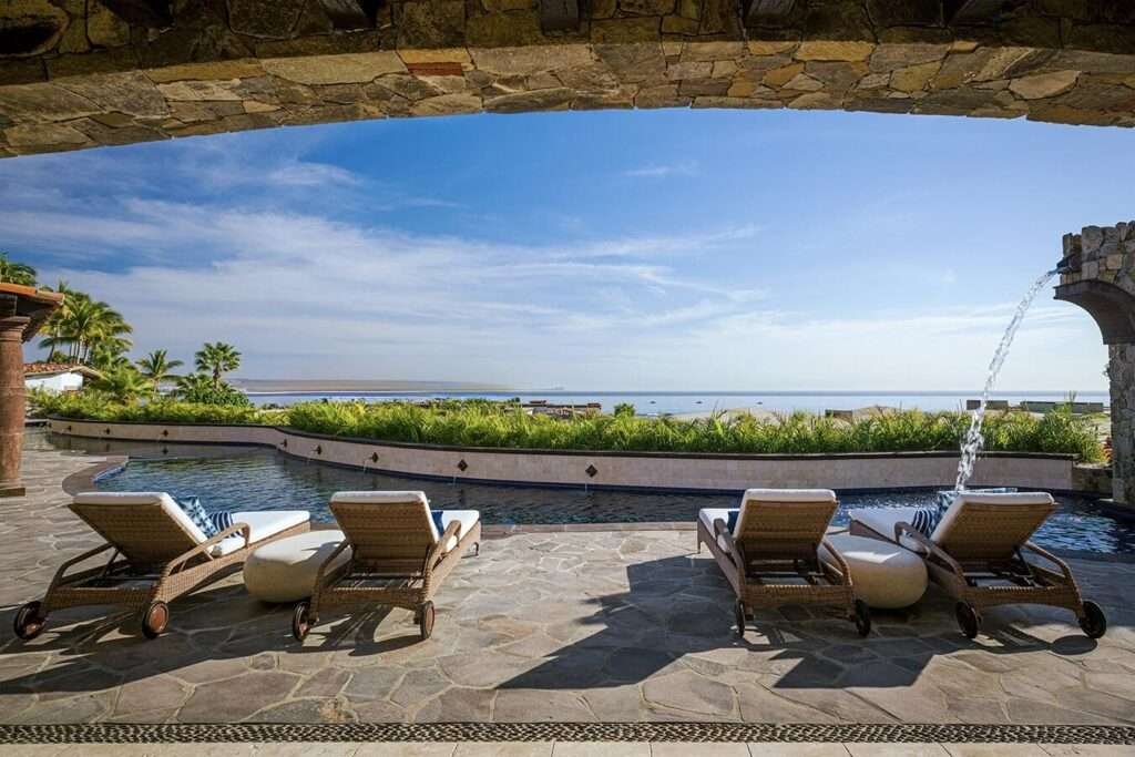 Four Seasons Cabo Pedregal Csl First time on the market, Villa Antigua is a six-bedroom, seven-bathroom residence located within the prestigious community of Pedregal, offering a rare opportunity to own a timeless property in Cabo's most exclusive neighborhood.Antigua blends classic Mexican architecture with hacienda-style furnishings, creating an atmosphere of inviting and understated luxury. Dramatic architectural details and exceptional craftsmanship are evident throughout, including stone columns, marble floors, and tasteful designer décor in warm earth tones.Its spacious layout includes six generously sized bedrooms, ideal for both private enjoyment and high-end rental use. The upper level bedrooms provide enhanced privacy, beautiful ocean – Villa Encanto, Palmilla Cove 5, San Jose Corridor, San Jose Corridor, BS