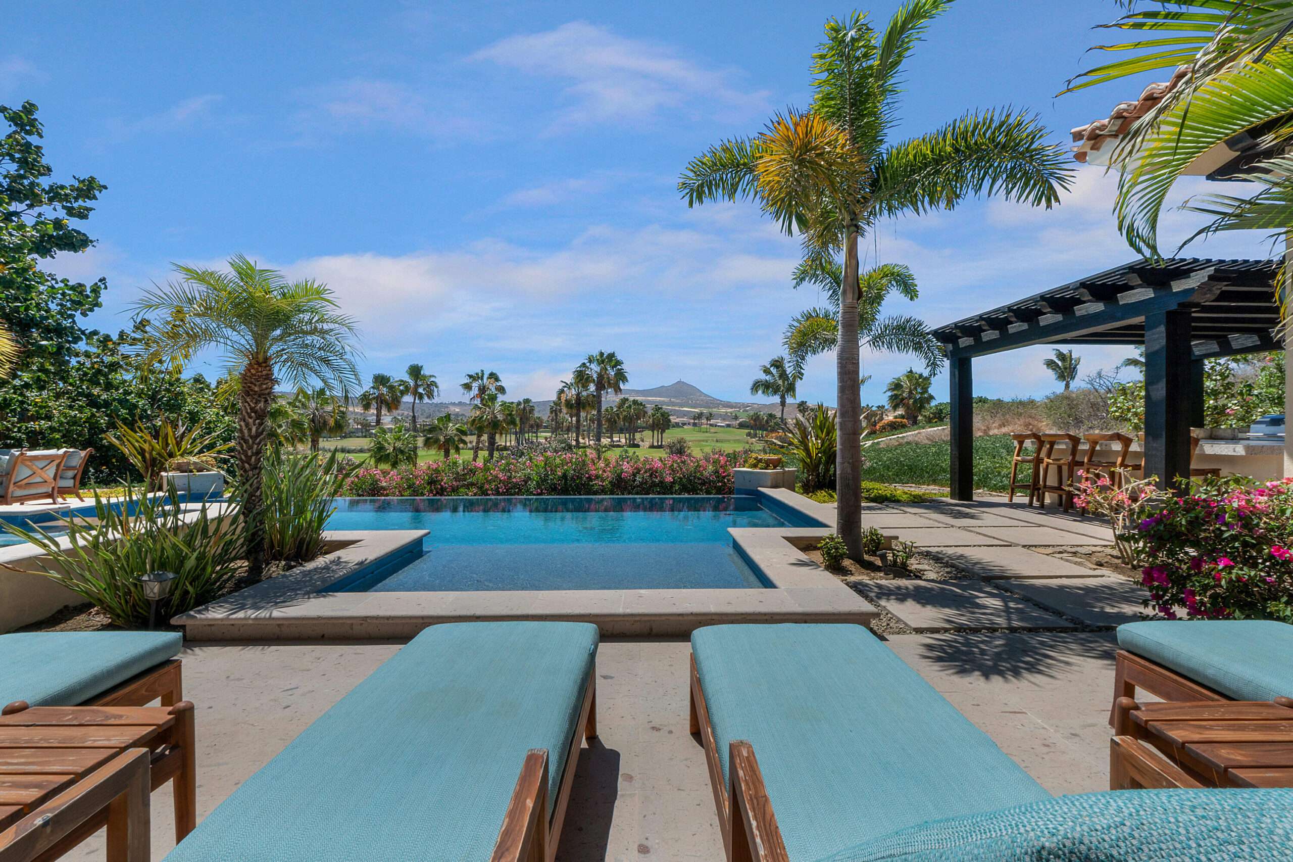 Four Seasons Cabo Golf Villas Best priced Golf Villa currently available in Diamante! Located along the Oasis Short Course, Villa 35 presents an exceptional opportunity to own in one of Los Cabos' most prestigious private communities.This beautifully maintained 4 bedroom, 4 bathroom villa offers approximately 4,250 sqf. of air conditioned living space and over 6,300 sqft of total construction. Designed around a stunning central courtyard, the home seamlessly blends indoor and outdoor living, creating the perfect setting for entertaining and enjoying the Cabo lifestyle.Never rented and meticulously cared for, this move in ready residence features numerous upgrades and improvements throughout. Enjoy direct access to Diamante's world class amenities, including the Dunes Course, Tiger Woods designed El Cardo nal, the Oasis Short Course, the Crystal Lagoon, private beach access, fitness facilities, dining venues, and 24-hour gated security.Golf Villa 35 represents one of the best values currently available in Diamante. Whether you're looking for a luxury second home, full time residence, or investment property, this turnkey villa offers an unmatched combination of location, condition, and value.What Makes Golf Villa 35 Special!!Beyond its exceptional value and prime location within Diamante, Golf Villa 35 offers several advantages that set it apart from other villas in the community:- All-Day Sunshine. The villa enjoys excellent sun exposure throughout the day, creating a bright and inviting outdoor living experience. Many neighboring properties receive significantly less afternoon sun.- Protected Location. The home's orientation provides natural protection from prevailing winds and weather, offering additional comfort and peace of mind during storm season.Elevated Position & Enhanced Privacy. Perched higher than many surrounding villas, the property enjoys superior for sale